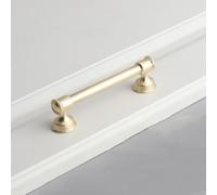 Simple Zinc Alloy Brushed Copper Kitchen Cabinet Door Handles Drawer Knobs Wardrobe Wine Cabinet Door Pulls Hardware Brushed Copper 96mm