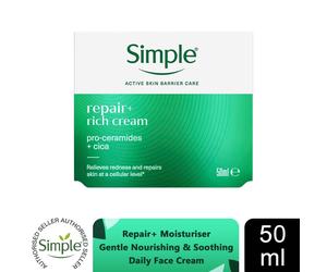SimpleActive Skin Barrier Care Repair+ Rich Face Moisturiser 50ml
