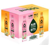 Simplee Low Calorie Aloe Vera Bits Drink with Multi Vitamins, Mixed Pack of Lychee and Passion Fruit, 12 x 500ml By Shop 4 Less