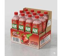 Simplee Low Calorie Aloe Vera Bits Drink with Multi Vitamins,Strawberry Flavours, 12 x 500ml By Bargain Hub