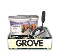 SimpleGrout Indoor White Grout 1 qt 2X Bundle with QEP Grout Float & Margin Trowel - Tile Grouts for Showers, Mosaics, Floors & Repairs - Gift Set (4 Items)