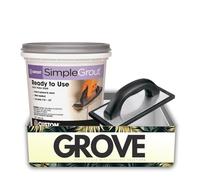 SimpleGrout Indoor White Grout 1 qt Bundle with QEP Rubber Grout Float - Premixed Tile Grouts for Shower, Mosaic, and Floor Repairs - Gift Set (2 Items)