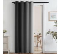 SimpleHome Ombre Room Darkening Curtains 84 inches Length for Bedroom,Grommet Gradient Light Blocking Black to White Gradient Window Curtain for Living Room,1 Panel, 52x84 inches