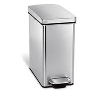 Simplehuman 10L Slim Profile Pedal Bin, Brushed Stainless Steel