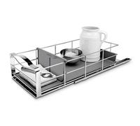 Simplehuman 22.8Cm Pull-Out Cabinet Kitchen Cupboard Organiser, Grey Plastic With Heavy-Gauge Steel Frame