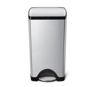 Simplehuman 30L Rectangular Kitchen Pedal Bin, Brushed Stainless Steel