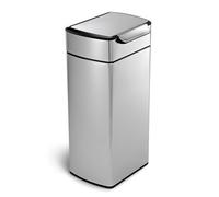 Simplehuman 30L Rectangular Touch Bar Kitchen Bin, Brushed Stainless Steel