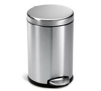 Simplehuman 4.5L Round Bathroom Pedal Bin, Brushed Stainless Steel