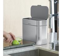 Simplehuman 4L Compost Caddy And Food Waste Bin, Brushed Stainless Steel