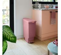 Simplehuman 40 Litre Slim Plastic Pedal Bin - Blush Pink