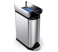 simplehuman Butterfly Recycler, Brushed Stainless Steel, 40L