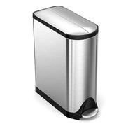 simplehuman 40L Brushed Stainless Steel Butterfly Pedal Bin Silver