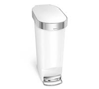 simplehuman 40L Single Compartment Slim Bin White
