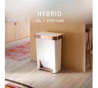 Simplehuman 45 Litre Hybrid Pedal Bin - Cream