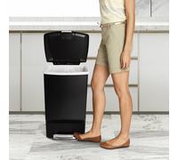 Simplehuman 45 Litre Plastic Rectangular Pedal Bin - Black