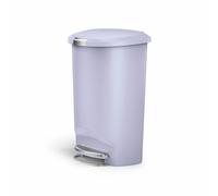 Simplehuman 50 Litre Plastic Semi Round Pedal Bin - Lilac