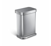 Simplehuman 55 Litre Stainless Steel Rectangular Pedal Bin