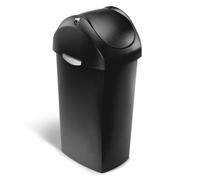 Simplehuman 60L Swing Lid Kitchen Bin, Black Plastic
