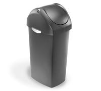 Simplehuman 60L Swing Lid Kitchen Bin, Grey Plastic