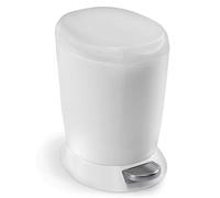 simplehuman 6L Round Pedal Bin White