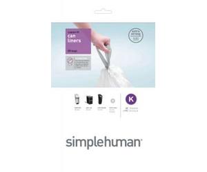 simplehuman Bin Liners, Bags Adaptable for the Code K - 35-45 L 20 pieces