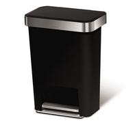 Simplehuman Pedal Bin Rectangular with bag compartment, Plastic 47,0 x 32,0 x 63,5 cm Black (CW13...