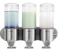 Simplehuman Soap dispenser triple wall mounted pumps Chrome