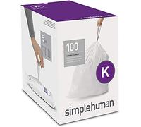 simplehuman BULK VALUE PACK code K custom fit liner 3545 liter / 912 gallon, 200 pack