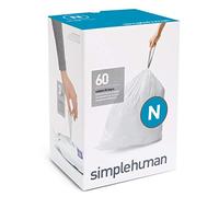 simplehuman Code N Custom Fit Bin Liners, Plastic, White, 50 Litre, 20