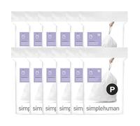 simplehuman Code P Custom Fit Liners Extra Large Ultra Strong Trash Bags 50-60 Liter / 13-16 Gallon 12 Refill Packs (240 Count)
