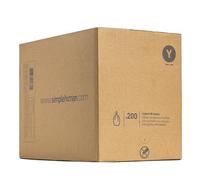 simplehuman Code Y 200 Count Custom Fit Liners, Heavy-Duty Commercial Drawstring Bin Bags, Extra Thick & Double Seamed, 50% PCR Plastic, 115 Litre, White