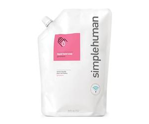 simplehuman CT1018 1L Geranium Hand Wash Liquid Soap, Moisturising, Suitable for Sensitive Skin, Hypoallergenic (DEA, Sulphate and Paraben Free), Biodegradable, Liquid Soap Dispenser Compatible