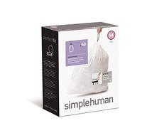 simplehuman Custom Fit Trash Can Liner M, 45 L / 12 Gal, 50-Count Box