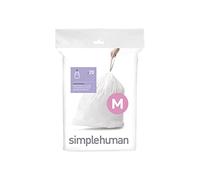 simplehuman CW0173 code M Custom Fit Bin Liners, White Plastic (Pack of 20 Liners)