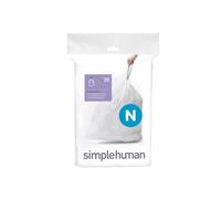 Simplehuman Code N Custom Fit Bin Liners, Pack Of 20, White, White