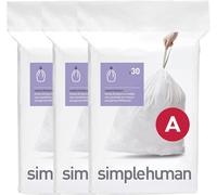 simplehuman CW0253 code R Custom Fit Bin Liner Bulk Pack,White Plastic 60 Liners