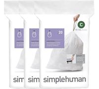 simplehuman Code H 60 Liners, 50% Recycled Fit Bin Bags tomorrow delivery