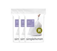 simplehuman CW0253 code R Custom Fit Bin Liner Bulk Pack White Plastic 3 Pa
