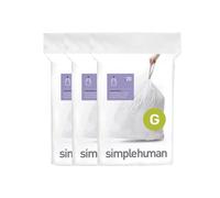 simplehuman CW0257 code G Custom Fit Bin Liner Bulk Pack, White Plastic (3 Pa...