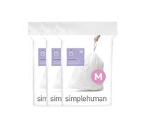 simplehuman CW0261 code M Custom Fit Bin Liner Bulk Pack White Plastic 3 Pa