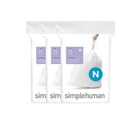 simplehuman CW0262 code N Custom Fit Bin Liner Bulk Pack, White Plastic (3 Pa...