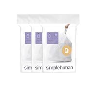 simplehuman CW0264 code Q Custom Fit Bin Liner Bulk Pack White Plastic 3 Pa