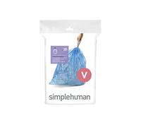 simplehuman CW0298 Code V Custom Fit Bin Liners, Blue Plastic (Pack of 20 Liners)