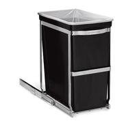 simplehuman CW1124 Pull-Out Kitchen Cupboard Cabinet Bin, Easy to Install, Commercial-Grade Ball-Bearing Tracks, Easy-Access Handle, Polished Heavy-Duty Steel Frame, W 24.9cm x H 48.5cm x D 45.0cm