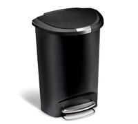 simplehuman 50L Semi-Round Pedal Bin Black