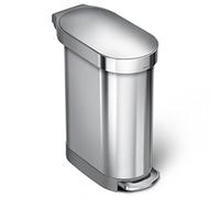 Simplehuman 45L Slim Bin, Brushed