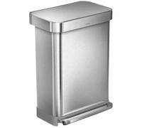 SIMPLEHUMAN CW2203 55-litre Rectangular Pedal Bin - Stainless Steel, Stainless Steel