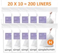 Simplehuman H Bin Liners H Bin Bags H Drawstring bags 30L-35Litre 20-40-60 Pack