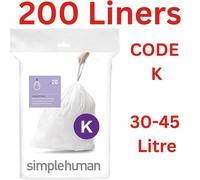 simplehuman K Bin Liners Bin Bags Drawstring bags 35 -45 Litre Pack 200 Fit Line