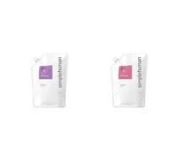 simplehuman Lavender Moisturizing Liquid Hand Soap Refill Pouch, 34 Fl. Oz. & Geranium Moisturizing Liquid Hand Soap Refill Pouch, 34 Fl. Oz